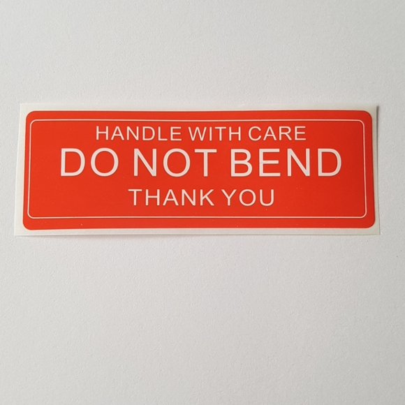 3/25$ 50 pcs Do Not Bend Thank You Stickers (1" x 3") Inches. - Picture 2 of 5